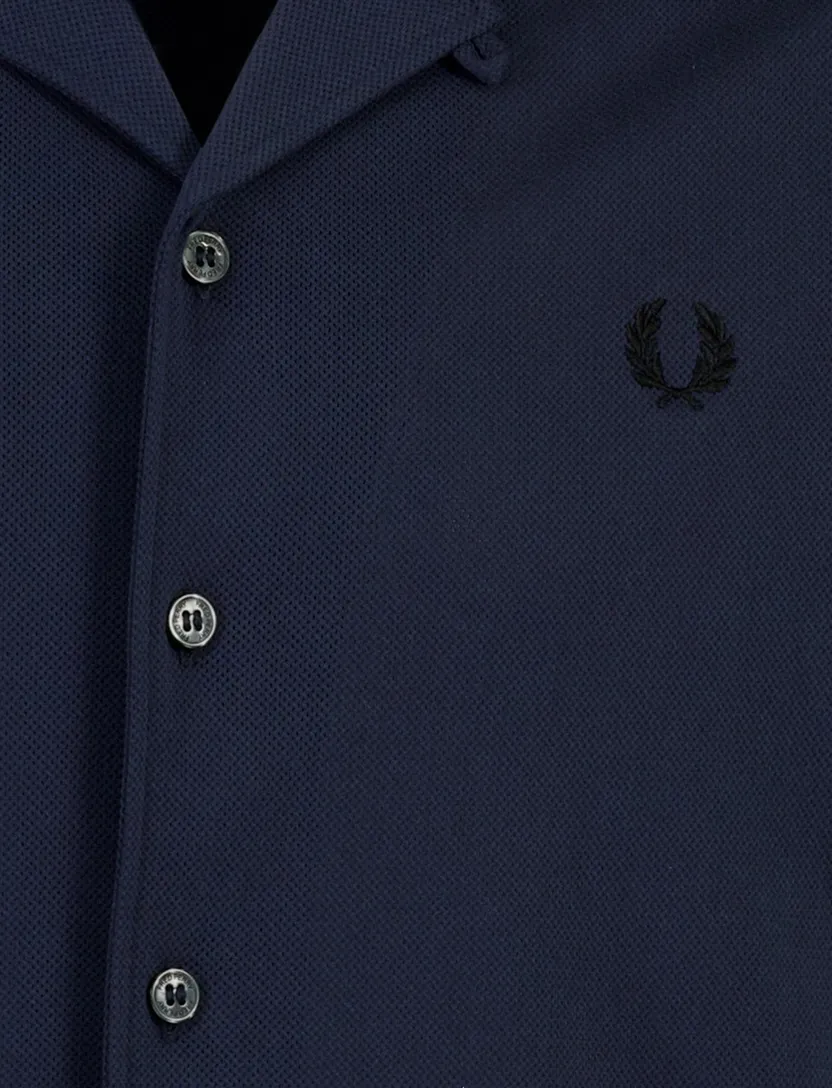 Poloshirts Fred Perry navy piqué katoen