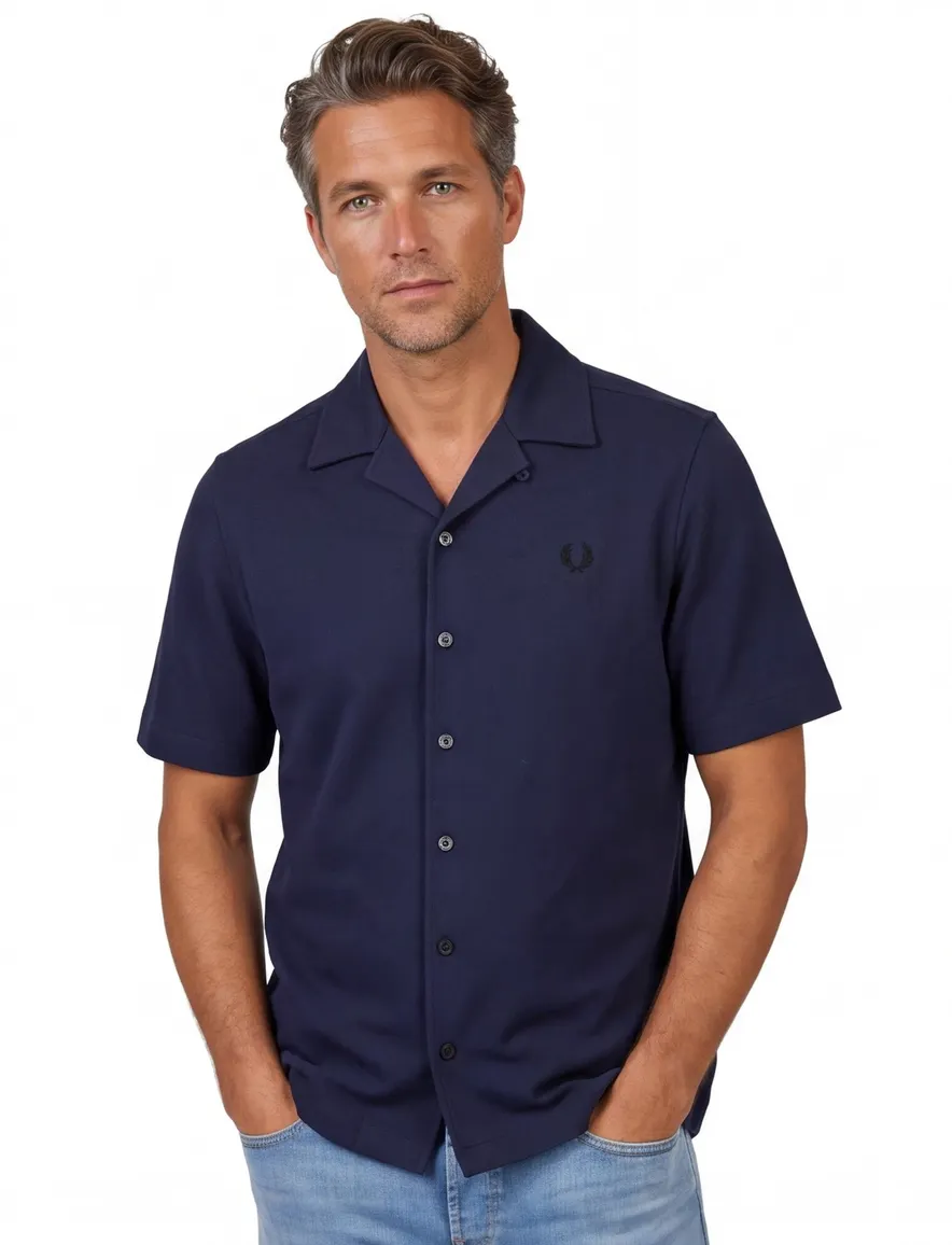 Poloshirts Fred Perry donkerblauw normale fit