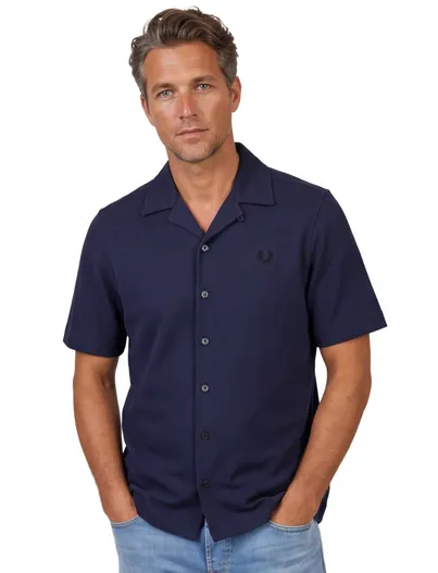 Fred Perry Poloshirts Fred Perry navy piqué katoen