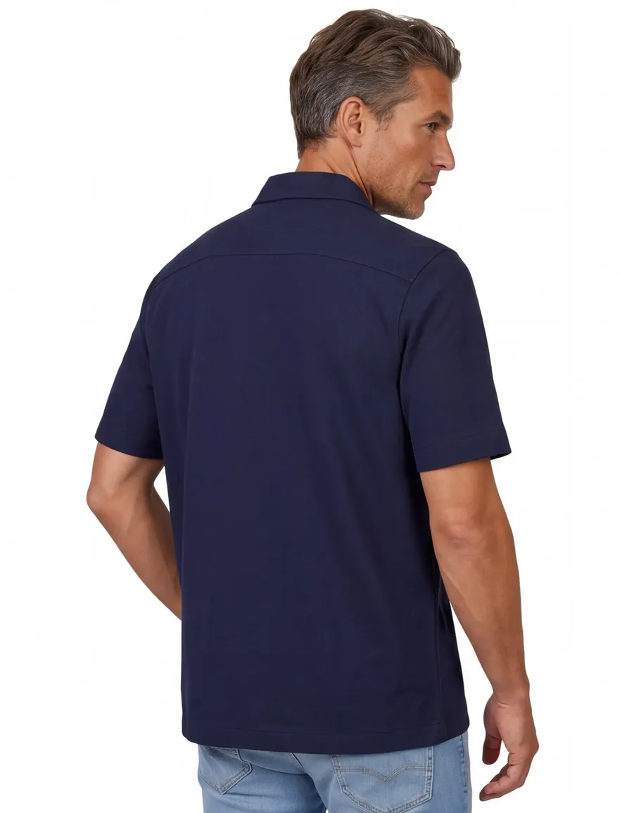 Poloshirt Fred Perry donkerblauw katoen