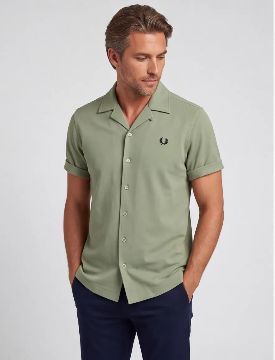 Doorknoop polo Fred Perry groen
