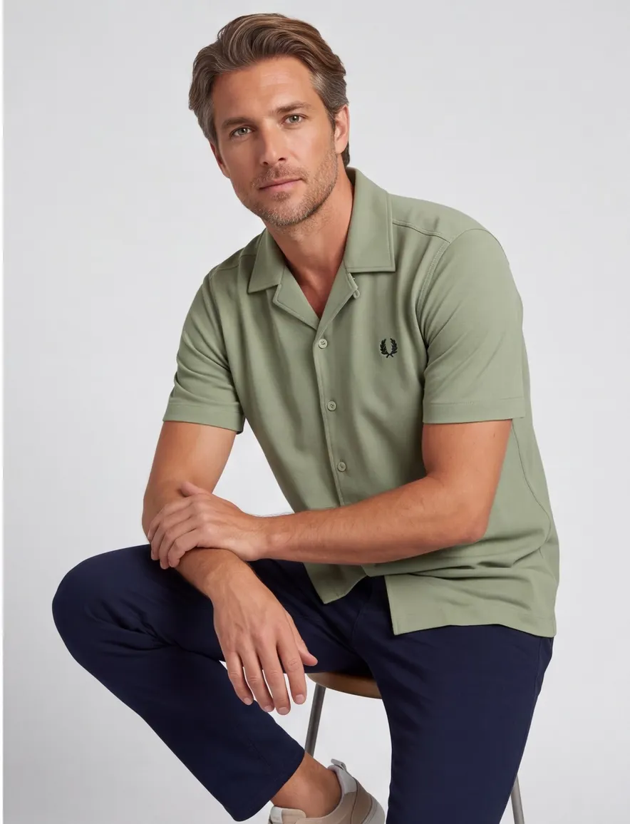 Doorknoop polo Fred Perry groen