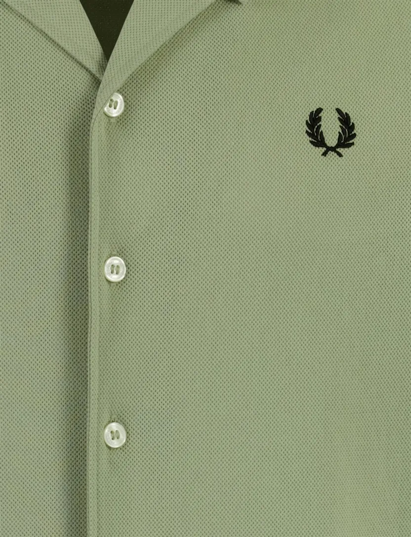 Groene doorknoop polo Fred Perry