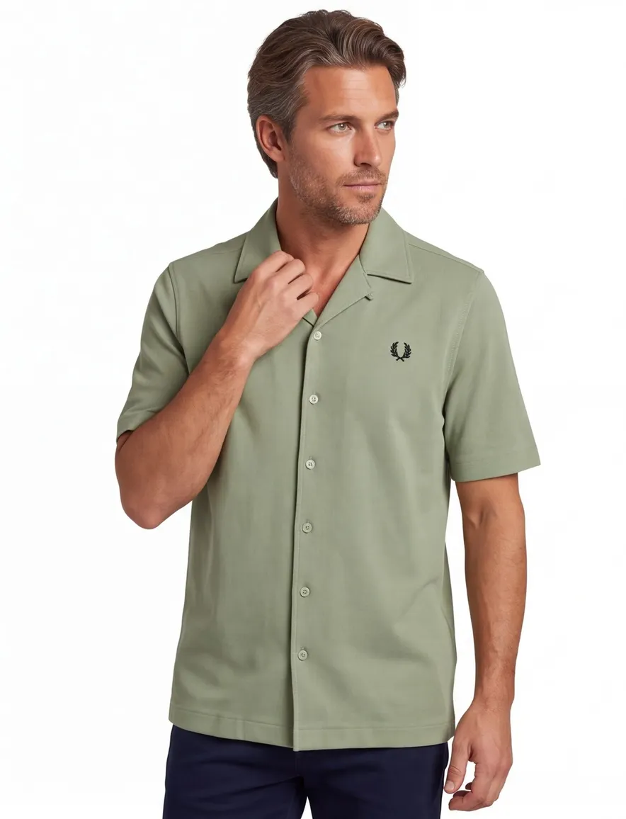 Doorknoop polo Fred Perry groen
