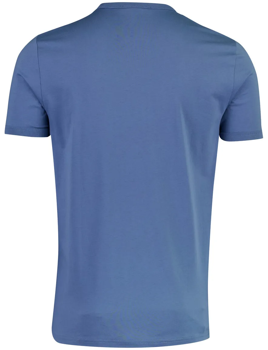Blauw Fred Perry T-shirt katoen normale fit