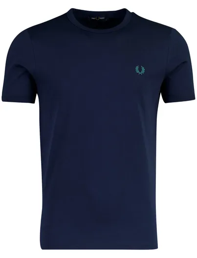Fred Perry T-shirt Fred Perry donkerblauw normale fit katoen