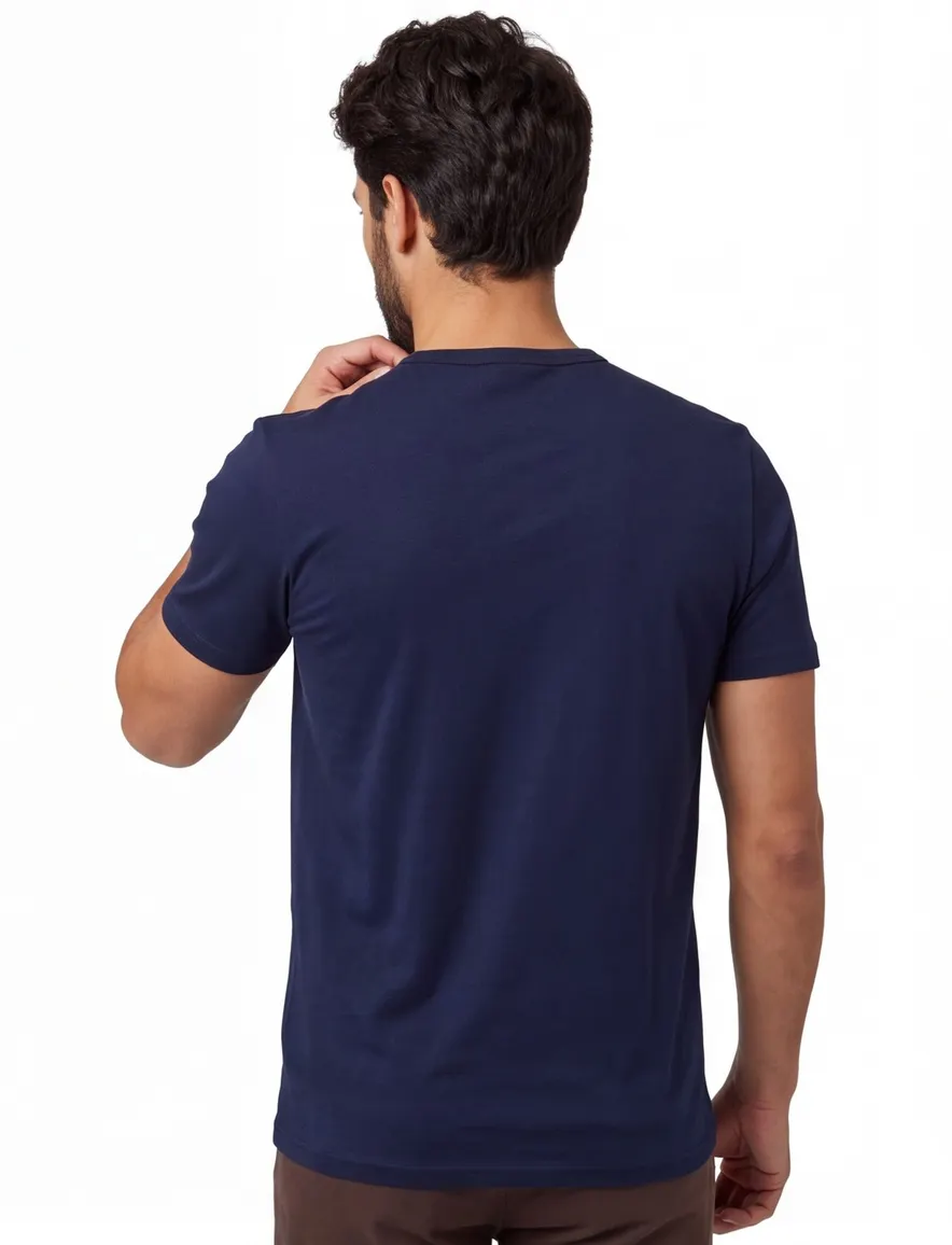 T-shirt Fred Perry donkerblauw katoen normale fit