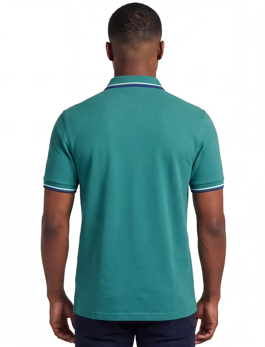 Poloshirt 2-knoops pique Fred Perry groen 100% katoen