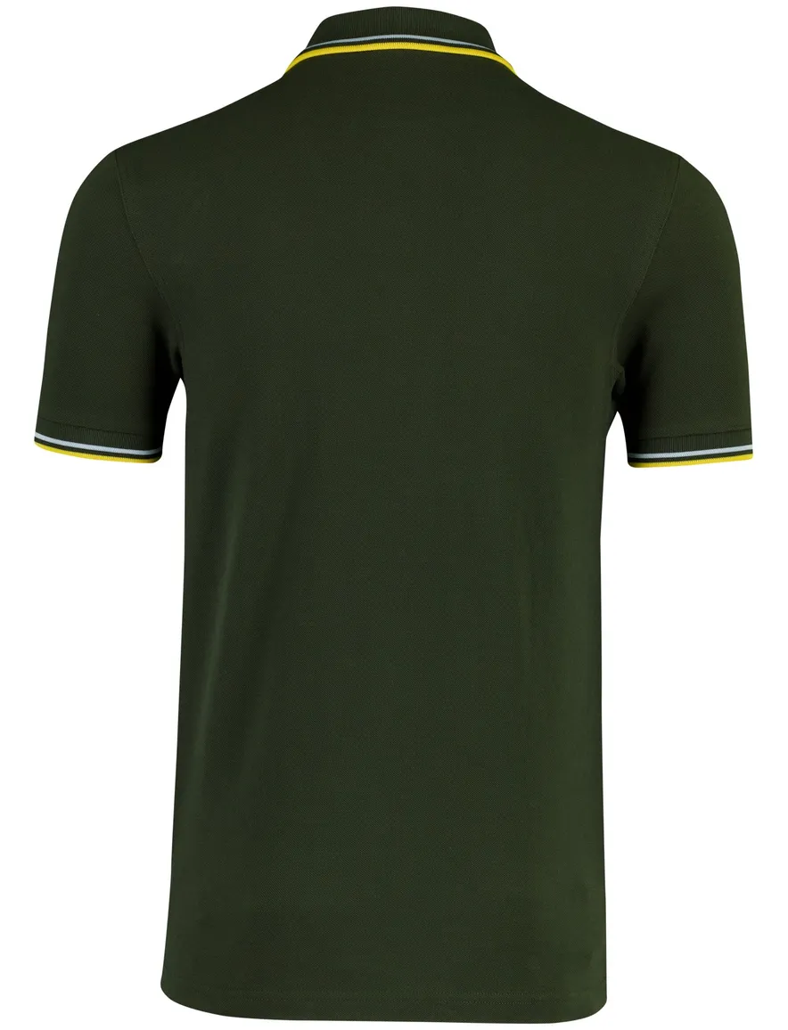 Fred Perry poloshirt donkergroen normale fit 2 knoops