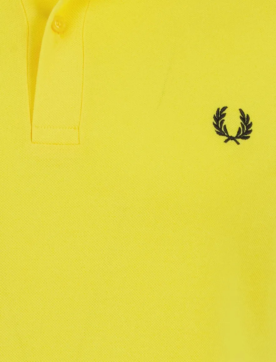 Poloshirt 2-knoops pique Fred Perry geel 100% katoen