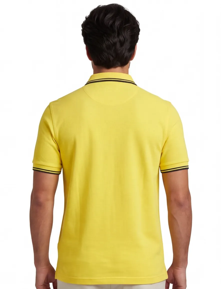 Poloshirt 2-knoops pique Fred Perry geel 100% katoen