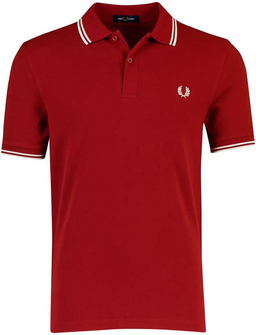 Rood poloshirt Fred Perry normale fit korte mouw