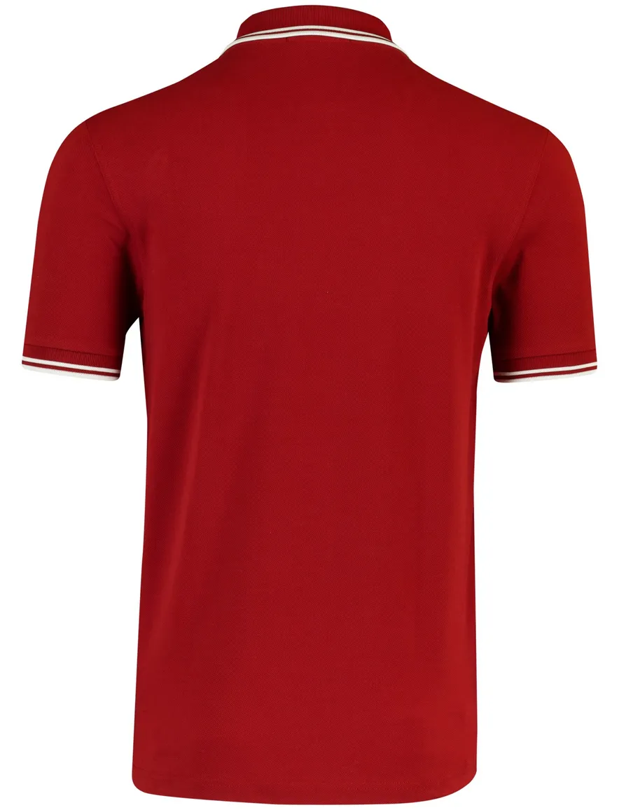 Fred Perry poloshirt rood 2 knoops normale fit