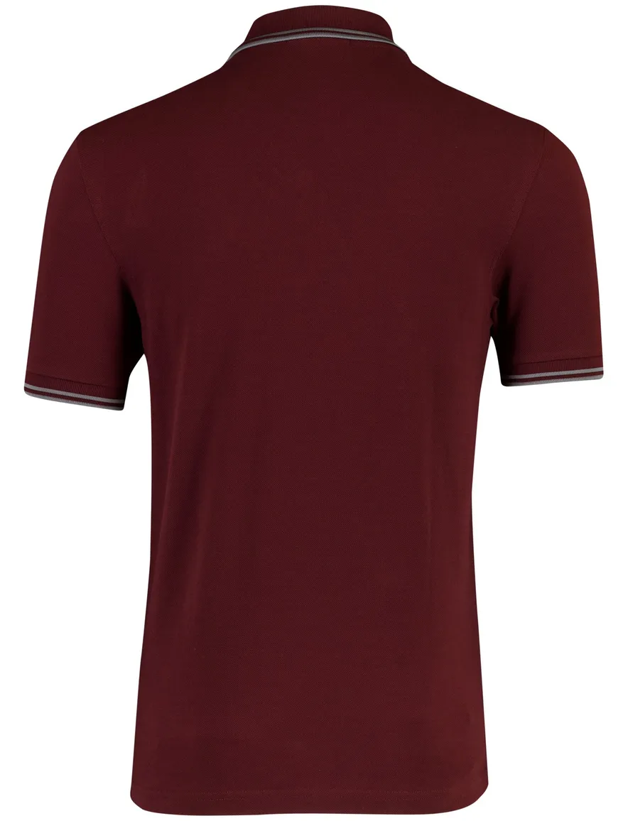 Fred Perry poloshirt rood korte mouw 2 knoops