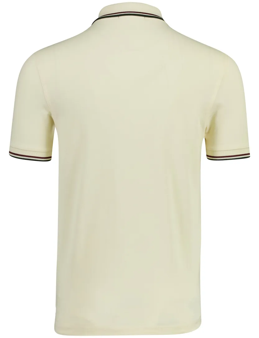 Lichtgeel poloshirt Fred Perry normale fit 2-knoops katoen pique