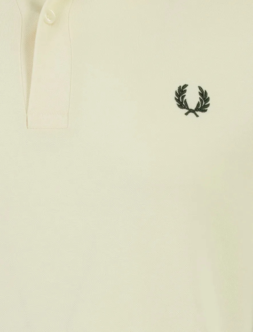 Poloshirt 2-knoops pique Fred Perry lichtgeel 100% katoen