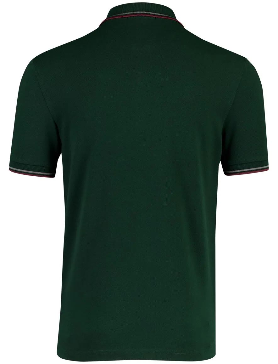 Fred Perry poloshirt donkergroen normale fit korte mouw
