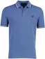 Fred Perry polo blauw omlijnde kraag en mouwen