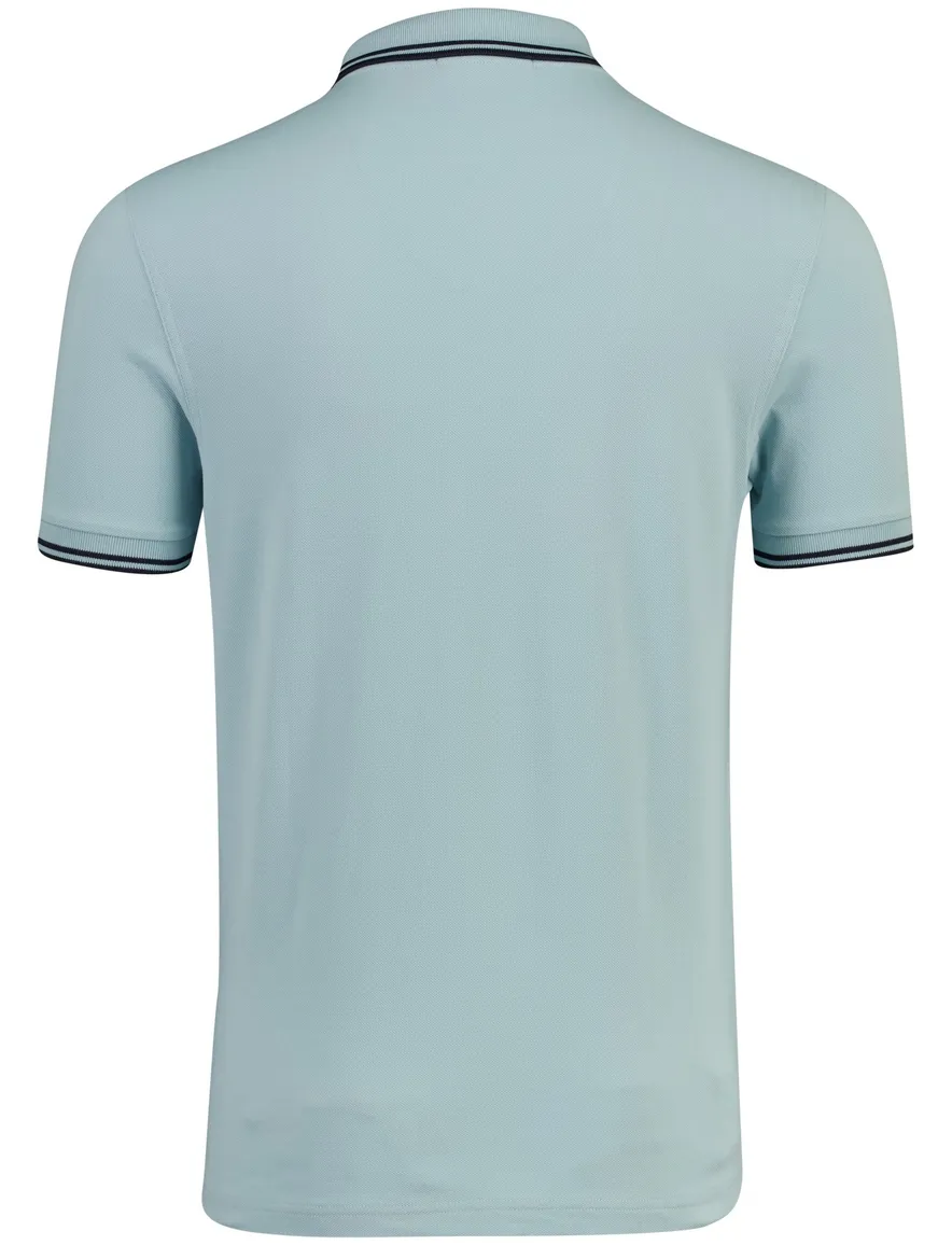 Poloshirt 2-knoops pique Fred Perry lichtblauw 100% katoen