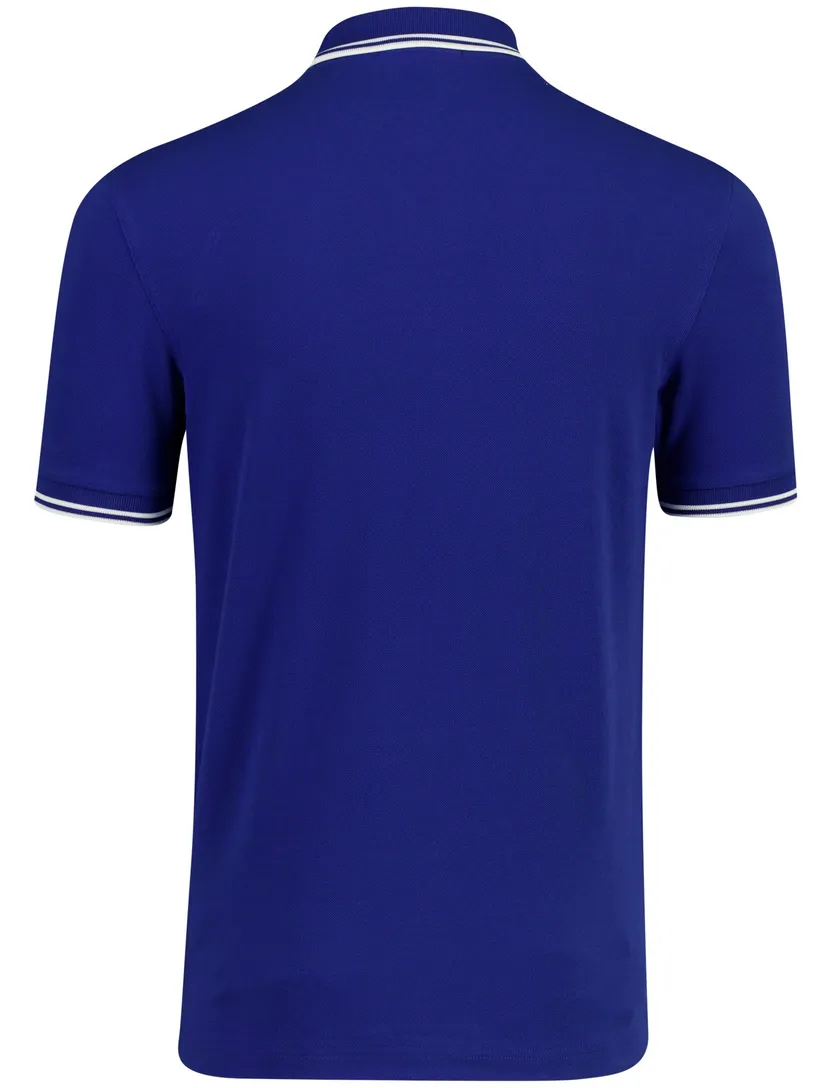 Kobaltblauw poloshirt Fred Perry normale fit 2-knoops katoen pique