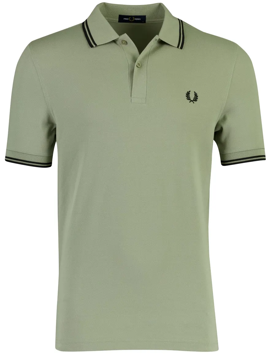 Fred Perry polo groen katoen korte mouw