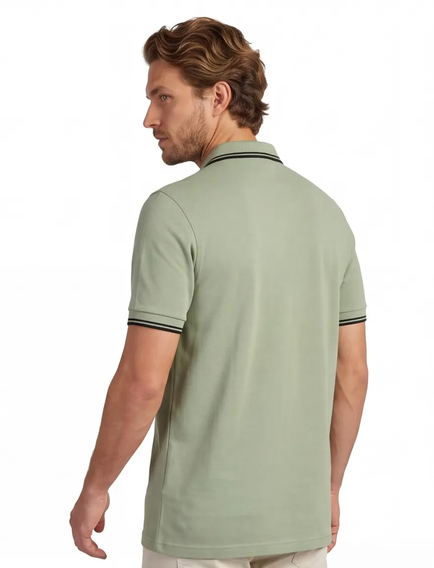 Fred Perry polo groen 2 knoops korte mouw