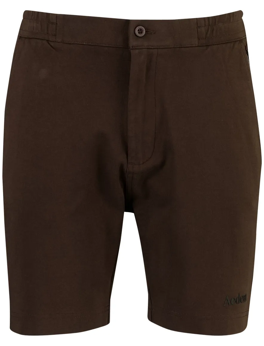 Aeden flatfront short bruin