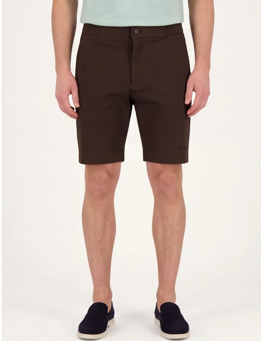 Aeden flatfront short bruin