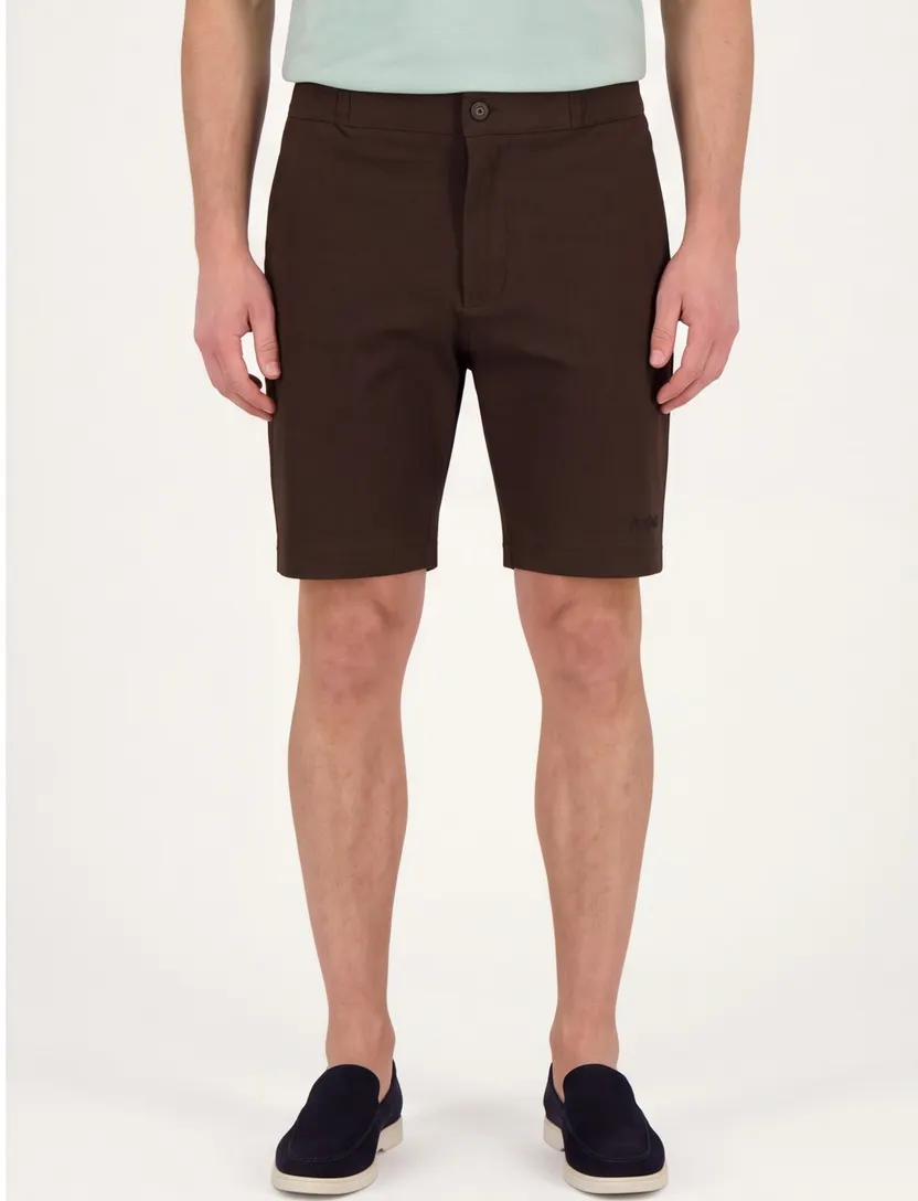 Short Aeden bruin flatfront wijde fit