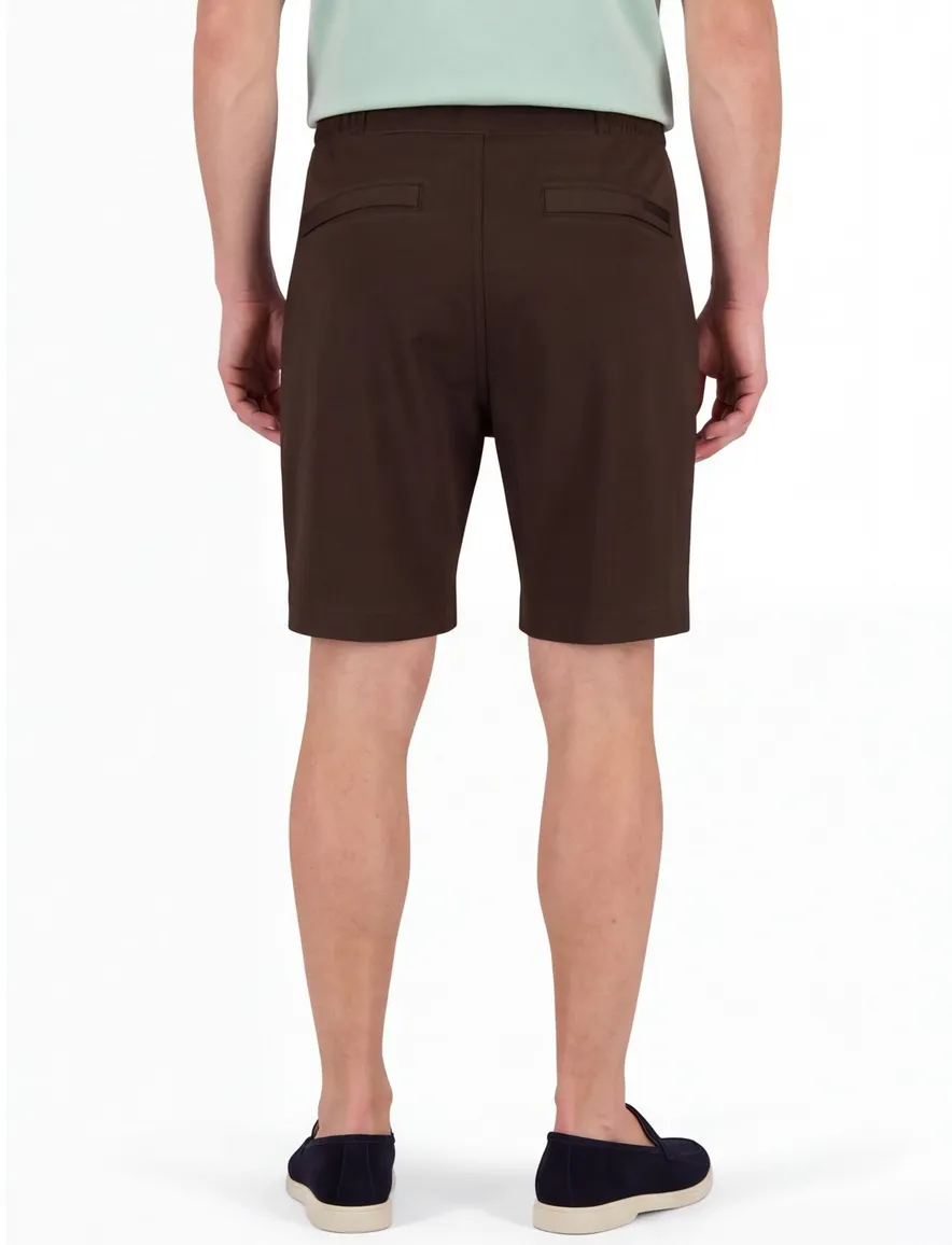 Aeden flatfront short bruin