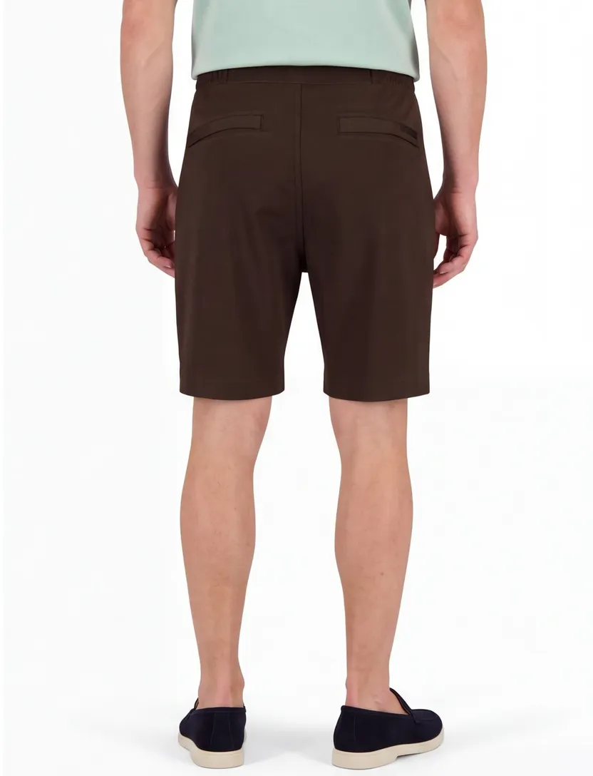 Short Aeden bruin flatfront wijde fit