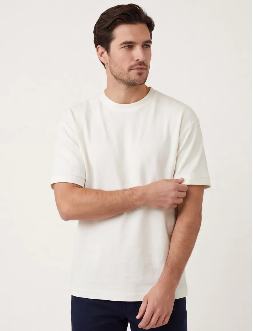 Aeden T-shirt ronde hals wit
