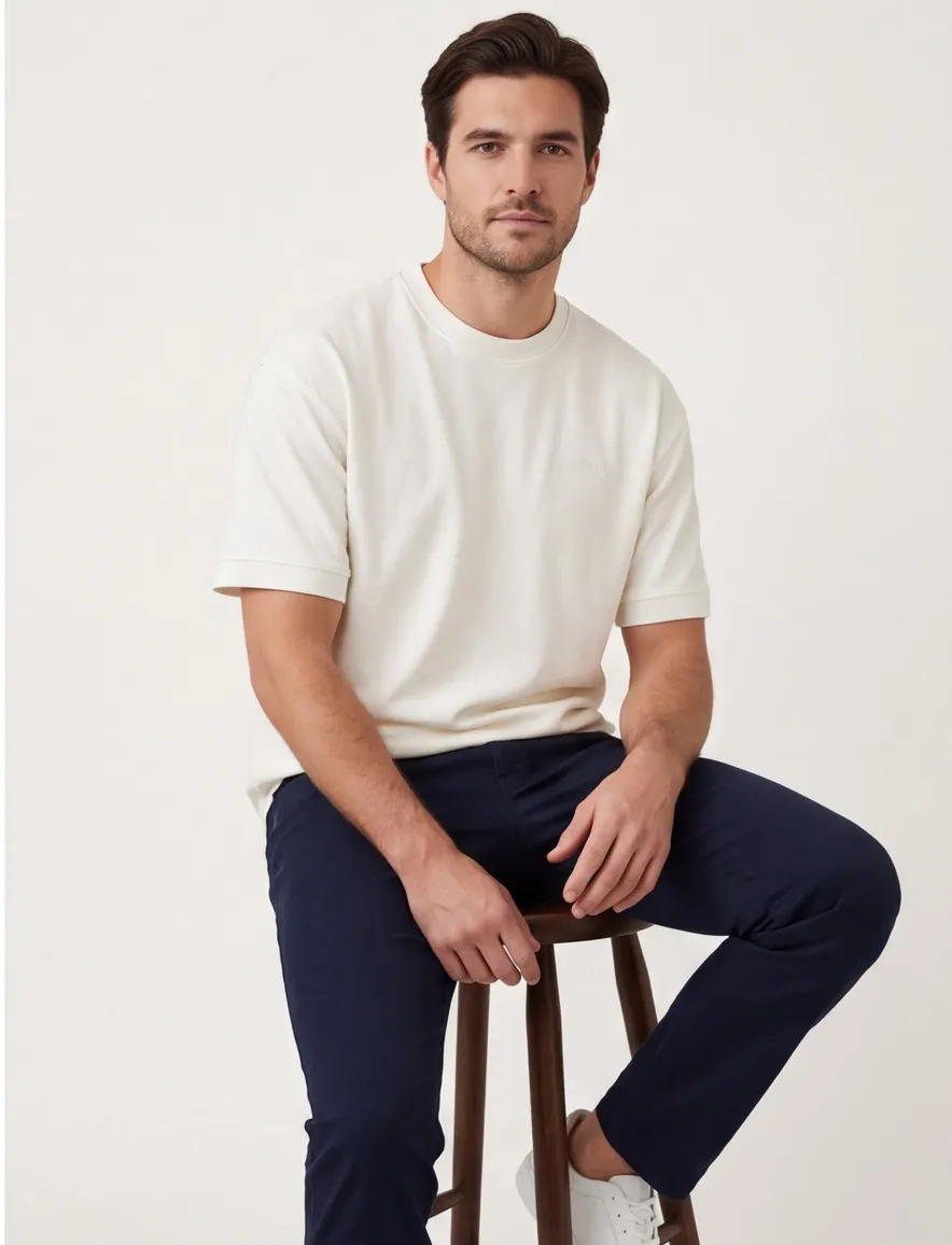 Aeden T-shirt ronde hals wit