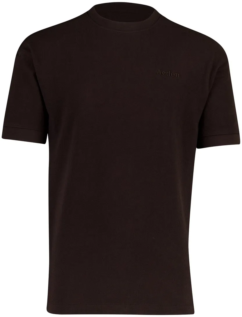 T-shirt Aeden bruin wijde fit