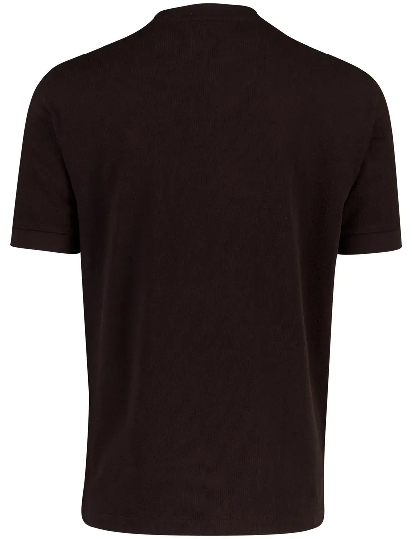 T-shirt Aeden bruin wijde fit