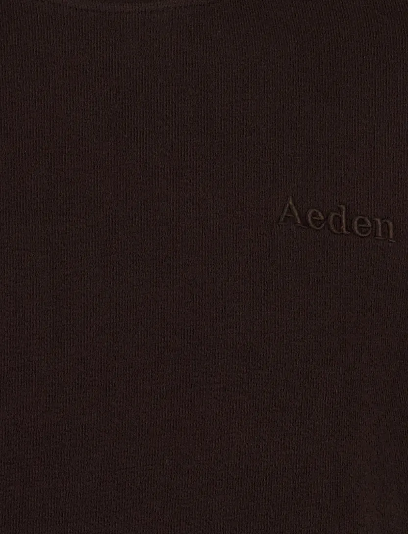 T-shirt Aeden bruin wijde fit