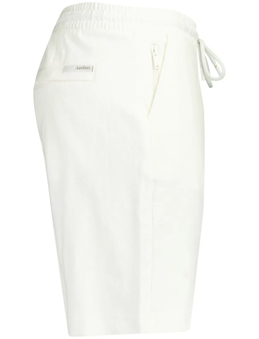 Aeden short met elastische band wit