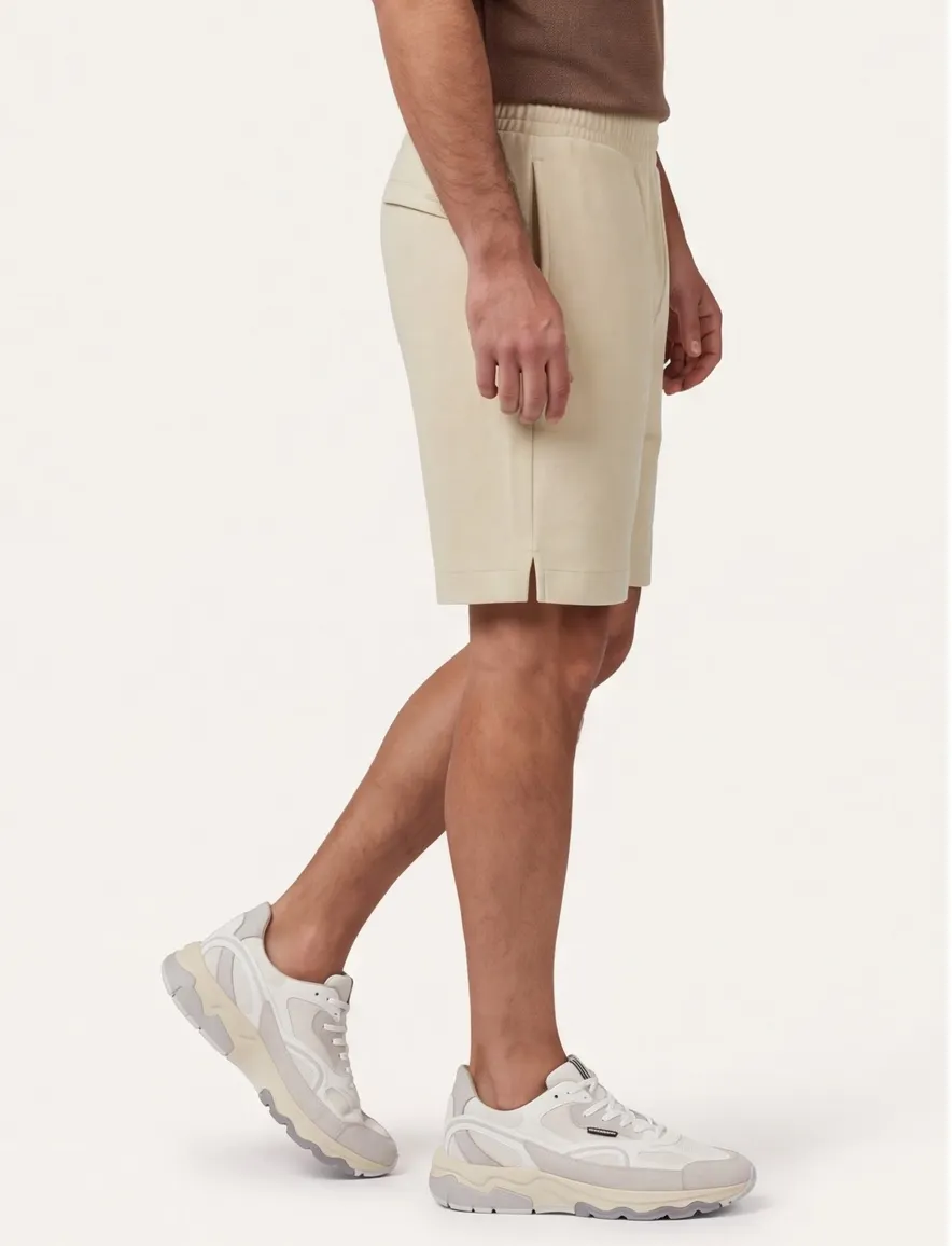 Aeden short met elastische band creme