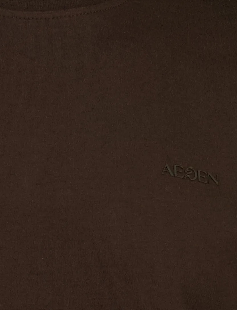 t-shirt Aeden Gabbs bruin backprint wijde fit korte mouw