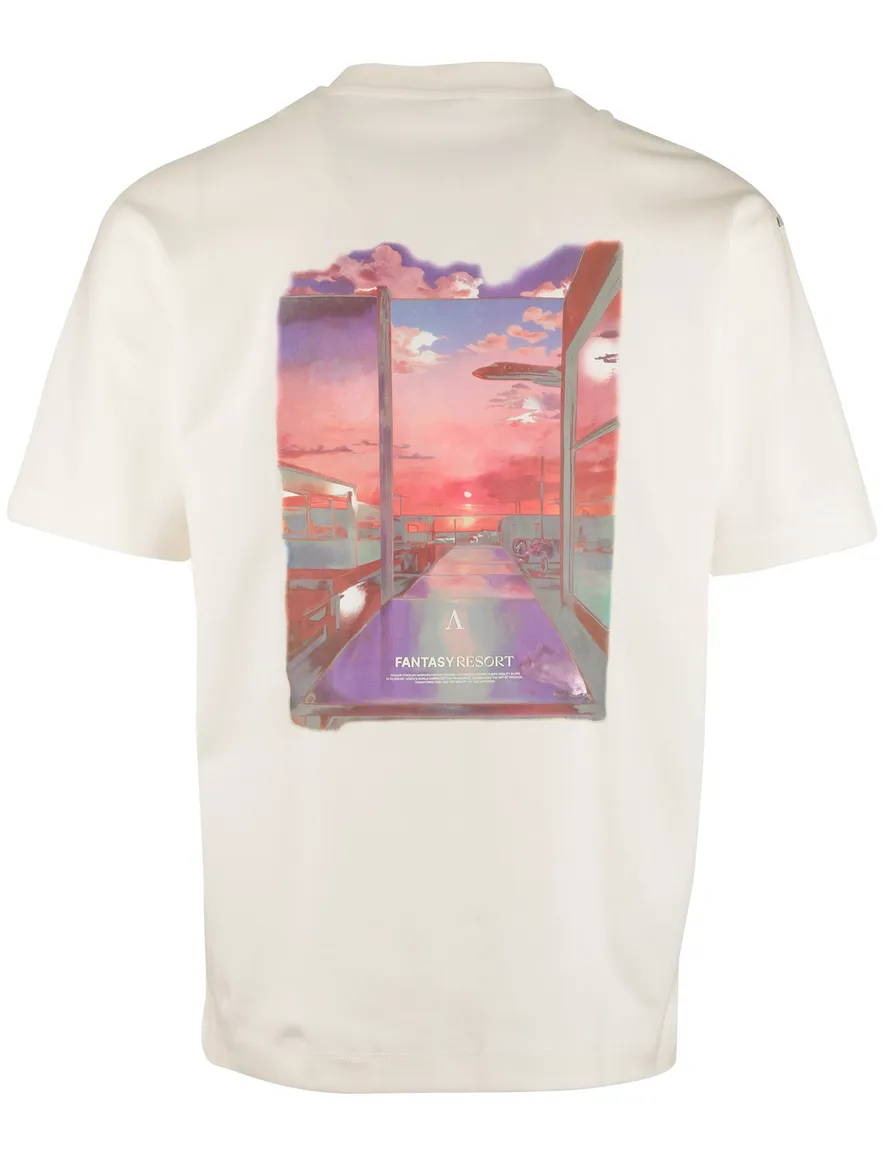 Aeden T-shirt off white backprint fantasy resort