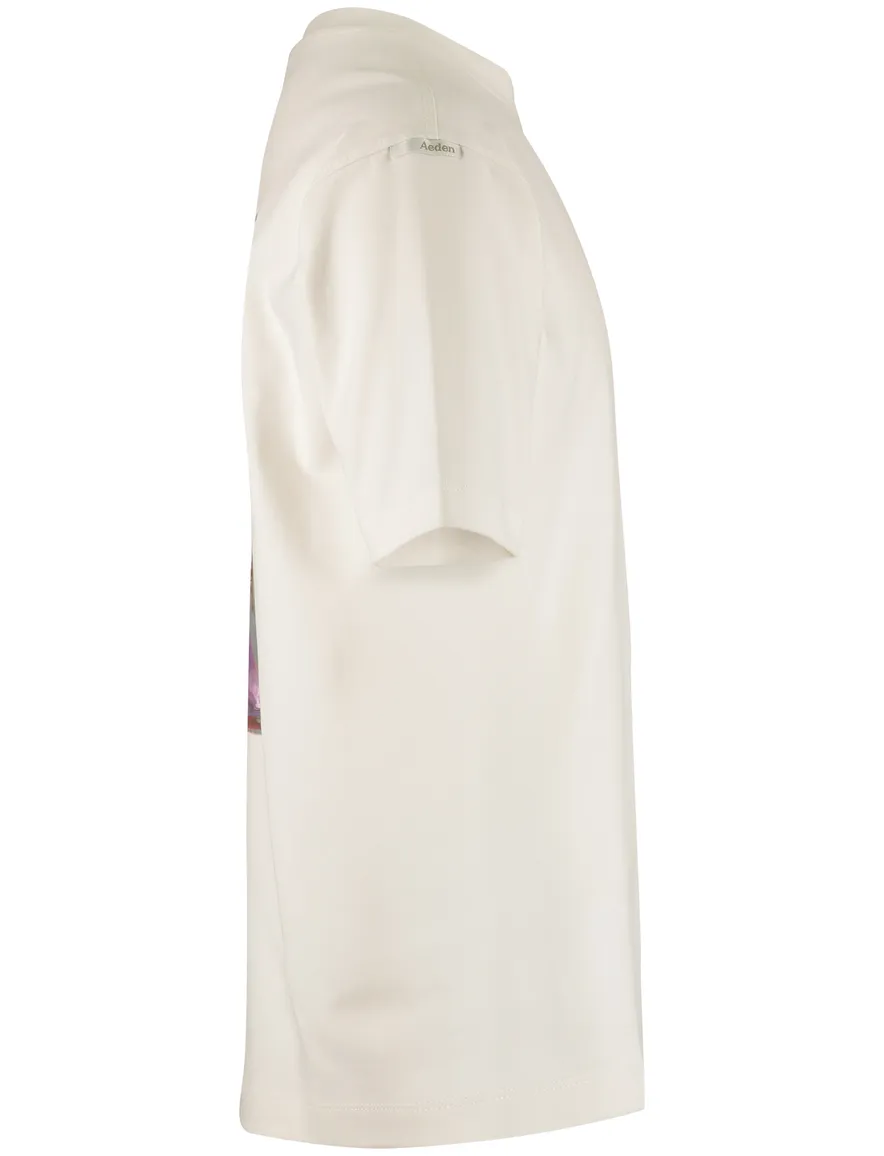 Aeden T-shirt off white backprint fantasy resort
