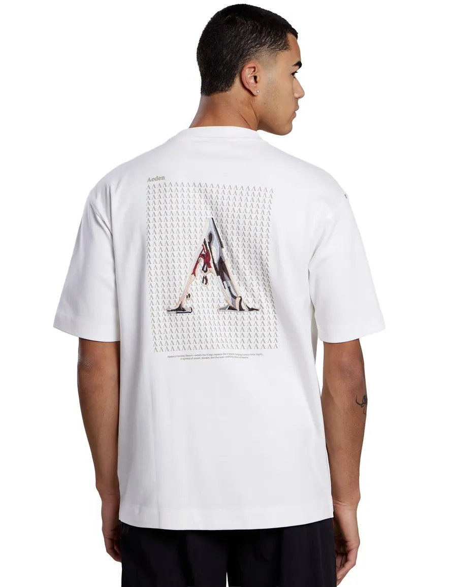 Aeden Juke t-shirt off white ronde hals backprint