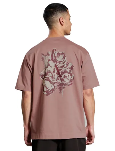 Aeden Aeden Opal t-shirt roze ronde hals backprint