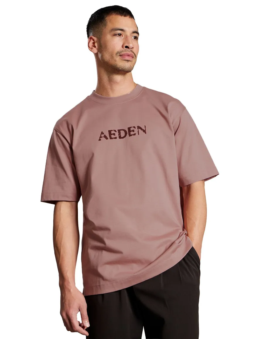 Aeden Opal t-shirt roze ronde hals backprint