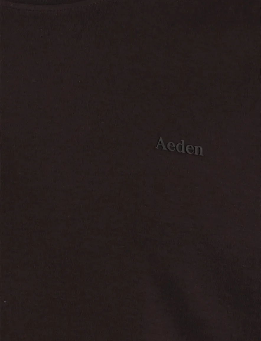 Aeden t-shirt korte mouw backprint bruin