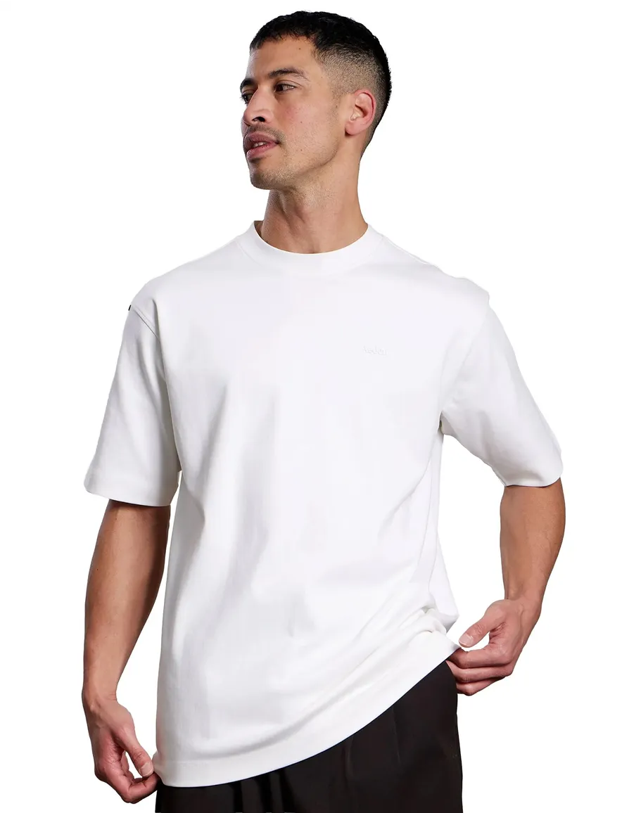Aeden Adrio t-shirt off white organisch katoen backprint