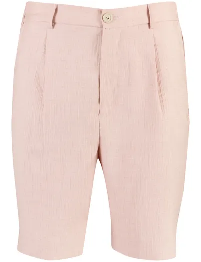 Aeden Aeden bandplooi shorts roze gemêleerd