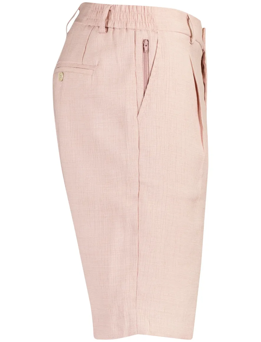 Aeden bandplooi shorts roze gemêleerd