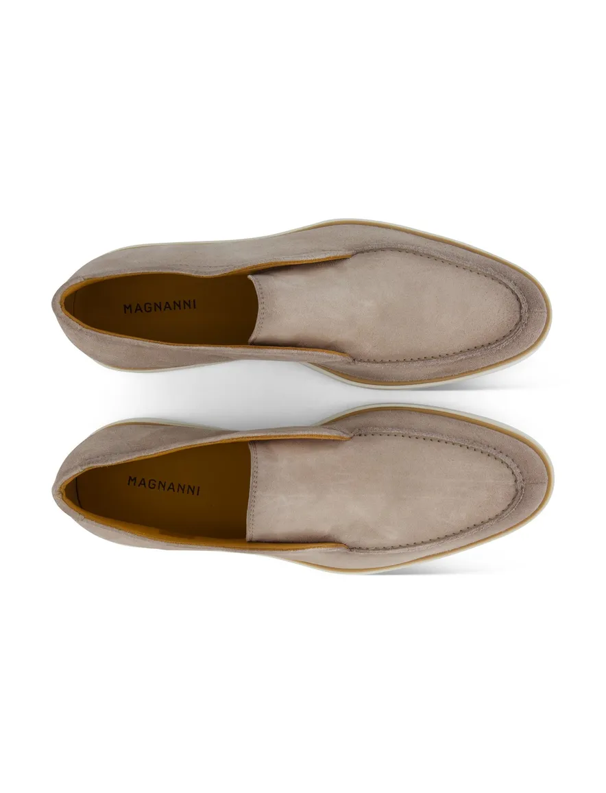Magnanni loafers beige suede hoog