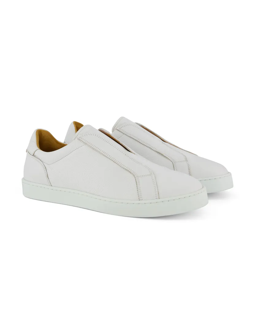 instappers leer wit Magnanni met witte zool